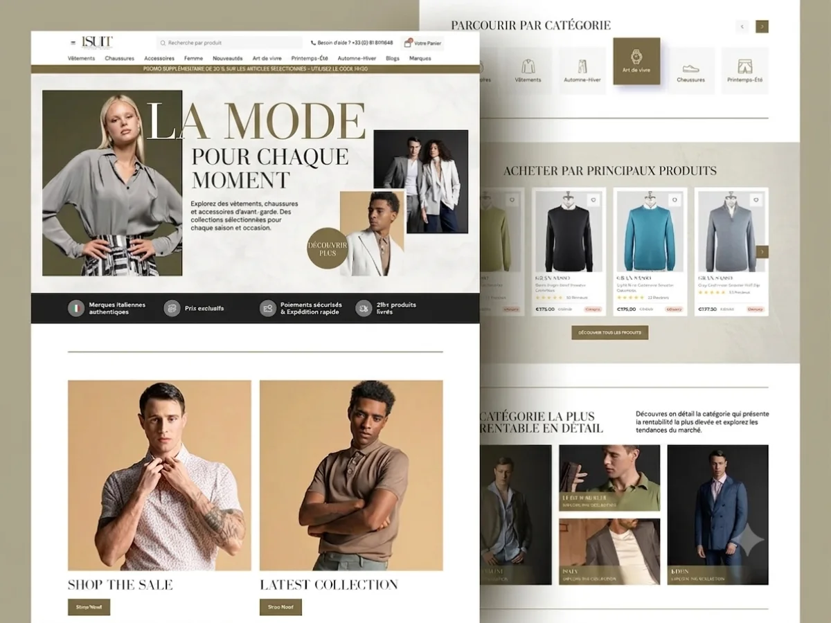 Site e-commerce de mode réalisé par ASKOMM
